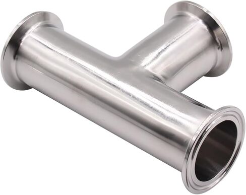 DERNORD Clamp Tee 3 طرق من الفولاذ المقاوم للصدأ 304 تركيبات صحية تناسب 1.5 بوصة ثلاثي المشبك، 38 مم أنبوب OD in Kuwait