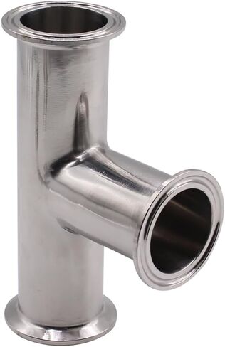DERNORD Clamp Tee 3 طرق من الفولاذ المقاوم للصدأ 304 تركيبات صحية تناسب 1.5 بوصة ثلاثي المشبك، 38 مم أنبوب OD in Kuwait