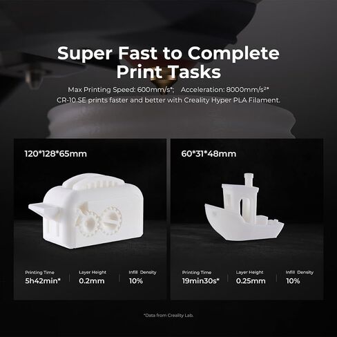 طابعة Creality CR 10 SE ثلاثية الأبعاد، 600 مم/ثانية CR Touch Auto Leveling ترقية Sprite Direct Extruder 300 درجة مئوية قضبان خطية للطباعة بدرجة حرارة عالية على المحور X وY حجم الطباعة 8.66 × 8.66 × 9.84 بوصة in Saudi Arabia