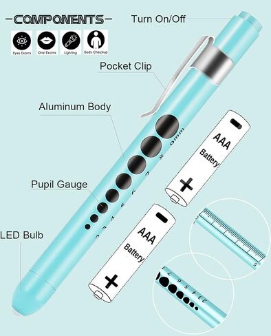 MEUUT 3 Pack Pen Lights for Nurses with 6 Batteries – Medical Penlights Nurse Accessories for Work, Perfect Nursing Student Essentials Medical Supplies for Nurses Doctors EMT Trauma in Saudi Arabia