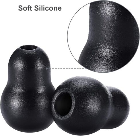 سماعات أذن بديلة لسماعة الطبيب وسدادات أذن من السيليكون الناعم العالمي وسدادات أذن محكمة الغلق وناعمة (أسود، 24 قطعة) in Kuwait