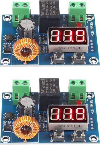 وحدة حماية الجهد الكهربي للتيار المستمر AEDIKO XH-M609 12-36 فولت عرض رقمي من الدائرة الكهربائية التفريغ الزائد حزمة من قطعتين in Kuwait