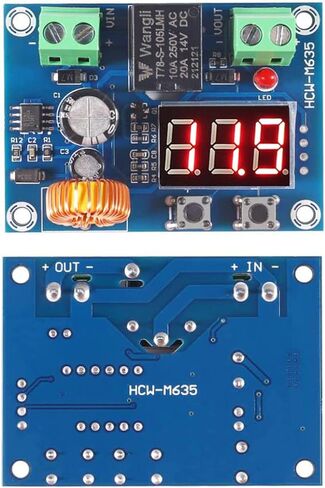 وحدة حماية الجهد الكهربي للتيار المستمر AEDIKO XH-M609 12-36 فولت عرض رقمي من الدائرة الكهربائية التفريغ الزائد حزمة من قطعتين in Kuwait
