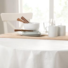 Elrene Home Fashions Deluxe Heavy Duty Table Pad Protector Cushioned Flannel Backing, 52" x 70", White in Saudi Arabia