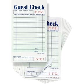 FMP Brands Guest Check Books for Servers, Server Note Pads Paper, Total 250 Sheets (5 Pads), Blue with Guest Receipt, Guest Check Pads, Restaurant Order Pads, Waitress Notepads in Saudi Arabia