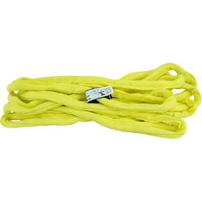 USA Made VR3 X 4' Yellow Slings 4'-30' Lengths in Listing, Double PLY Cover Endless Round Poly Lifting Slings, 8,400 lbs Vert, 6,720 lbs Choker, 16,800 lbs Basket (USA Poly)(VR3 X 4 FT)