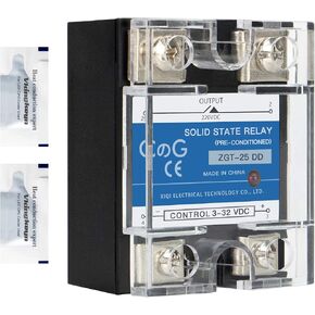 CG تتابع الحالة الصلبة SSR-25DD DC إلى DC الإدخال 3-32VDC للإخراج 5-240VDC 25A غطاء بلاستيكي أحادي الطور in Kuwait