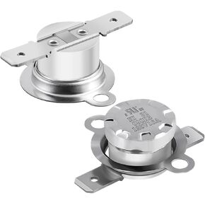 Awozkcd UL KSD301 دائرة تبديل ترموستات تعمل عند 40 درجة مئوية/104 درجة فهرنهايت وإيقاف عند 30 درجة مئوية/86 درجة فهرنهايت مفتوحة عادة قرص N.O Snap 125V 16A مفتاح حراري لإعادة الضبط التلقائي، قطعتان