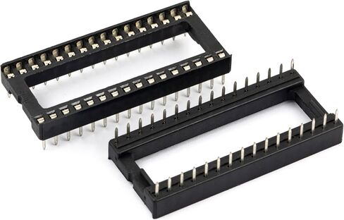 204 قطعة 11 أنواع DIP IC المقبس عدة 2.54 مللي متر 0.1 "الملعب 6 8 14 16 18 20 24 24 واسعة 28 28 واسعة 40 دبوس DIP IC المقبس اللحيم نوع محول مجموعة متنوعة in Kuwait