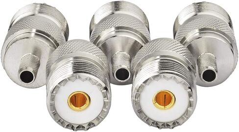 wlaniot PL259 موصلات تجعيد + SO239 طقم موصلات تجعيد PL-259 SO-239 موصل لحام تجعيد مع RG58 RG142 RG400 LMR195 RG303 RG141 كابل قافز محوري منخفض الخسارة in Saudi Arabia