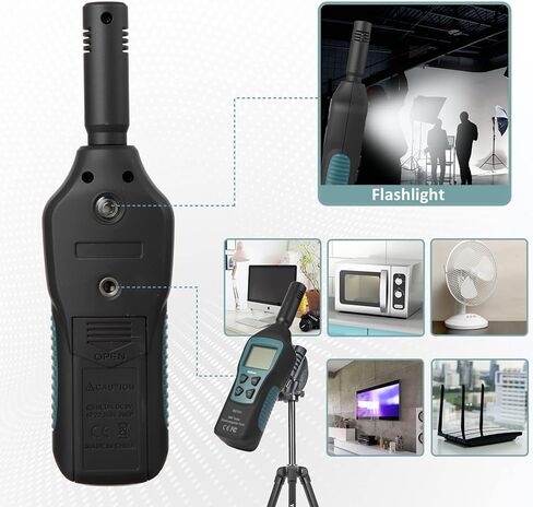 مقياس EMF 5HZ-3.5G، كاشف Vlifree EMF مع شاشة LCD رقمية بإضاءة خلفية للمجال الكهرومغناطيسي 5HZ-3500MHz، الإشعاع الإلكتروني، كاشف درجة الحرارة، اختبار EMF للمنزل، صيد الأشباح in Kuwait