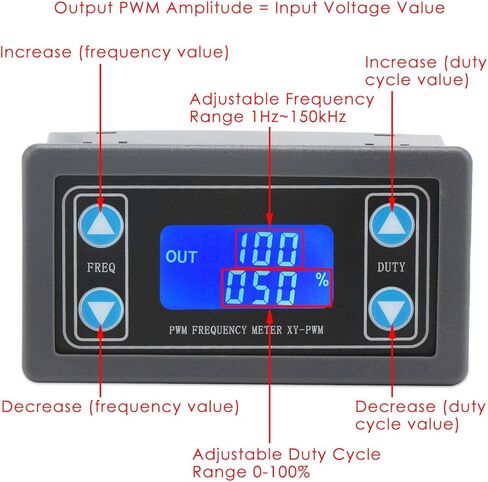 مولد إشارة، مولد وظيفة DROK DC 3.3-30 فولت، شاشة LCD 5-30 مللي أمبير، PWM، دورة عمل تردد النبض، مولد إشارة موجة مربعة مستطيلة in Kuwait