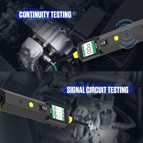جهاز اختبار دائرة السيارات، جهاز اختبار مسبار دائرة الطاقة، جهاز اختبار الجهد الرقمي AC DC 6V 30V أداة اختبار النظام الكهربائي فحص مقاومة الصمام الثنائي لشاحنات المقطورة مع كابل 4.9 قدم وإضاءة LED in Kuwait