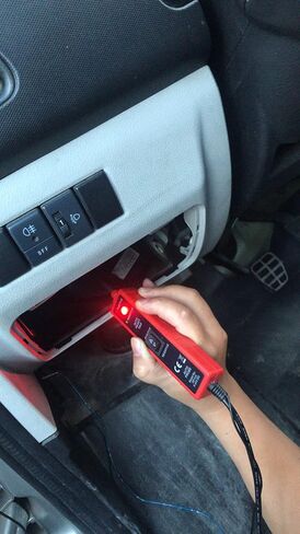 جهاز اختبار الدائرة الكهربائية AUTOAND 6V-24V DC مجموعة مسبار دائرة طاقة السيارة لاختبار القطبية وتنشيط المكونات، جهاز اختبار كهربائي مع حماية من الحمل الزائد، ضوء اختبار LED، مكتشف قاطع الدائرة مع سلسلة 4M in Kuwait