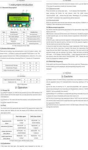 عالية الدقة الحث متر الحث السعة L/C متر الرقمية مكثف متر LCD السعة متر فاحص واجهة USB صغيرة مع كابل بيانات USB in Kuwait