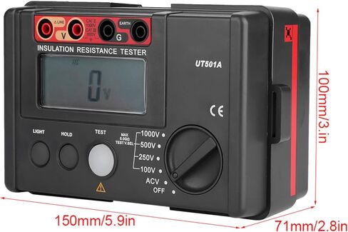 جهاز اختبار المقاومة الأرضية الرقمية UT501A 1000 فولت جهاز اختبار مقاومة العزل الأرض المقاومة الأرضية جهاز قياس المقاومة الأرضية المتعدد الفولتميتر جهاز اختبار مقاومة الأرض in Kuwait