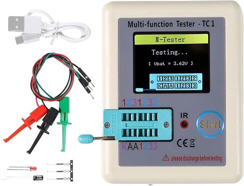 MELIFE Transistor Meter LCR-TC1 Multi-Function Tester 1.8" Full Color Display Transistor Meter Capacitor Resistor Transistor LCR ESR NPN PNP MOSFET. in Saudi Arabia