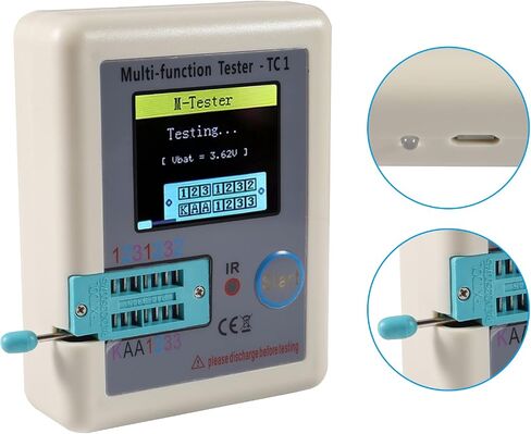 MELIFE Transistor Meter LCR-TC1 Multi-Function Tester 1.8" Full Color Display Transistor Meter Capacitor Resistor Transistor LCR ESR NPN PNP MOSFET. in Saudi Arabia