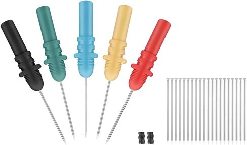 مجموعة مسبار Hantek HT307 - مجموعة دبابيس المسبار الخلفي - مجسات راسم الذبذبات لملحقات اختبار تشخيص السيارات وأدوات إصلاح مجسات التثبيت الخلفية (مجموعة من 5، ألوان متنوعة) in Kuwait