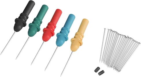 مجموعة مسبار Hantek HT307 - مجموعة دبابيس المسبار الخلفي - مجسات راسم الذبذبات لملحقات اختبار تشخيص السيارات وأدوات إصلاح مجسات التثبيت الخلفية (مجموعة من 5، ألوان متنوعة) in Kuwait