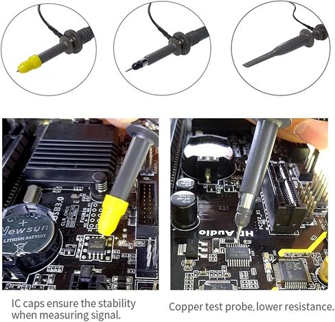العالمي P6100 راسم الذبذبات تحقيقات كليب 100MHz 1X 10X مع محول خاص ل DSO-TC2 راسم الذبذبات DSO-TC3 راسم الذبذبات in Kuwait