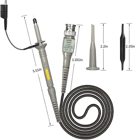 العالمي P6100 راسم الذبذبات تحقيقات كليب 100MHz 1X 10X مع محول خاص ل DSO-TC2 راسم الذبذبات DSO-TC3 راسم الذبذبات in Kuwait