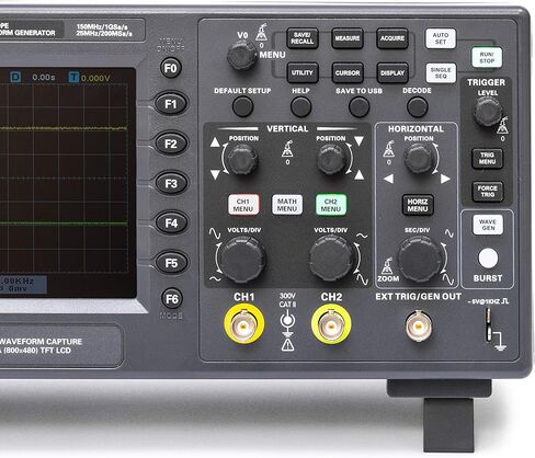 Hantek DSO2D15 راسم الذبذبات لمختبر التخزين الرقمي 150 ميجا هرتز عرض النطاق الترددي 2CH ثنائي القناة 1GSa/s عمق الذاكرة 8 متر مع مولد الموجي 1CH in Kuwait