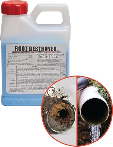 مدمر الجذور - 1 رطل - قاتل الجذور لأنظمة الصرف الصحي والصرف الصحي - يوقف النمو الجديد وينظف الأنابيب - آمن لجميع السباكة in Kuwait
