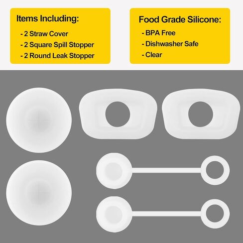 Spill Stopper Set Compatible with Stanley Cup 40oz 30oz, Cup Accessories Including Mushroom Straw Cover Cap and Leak Stopper set in Kuwait