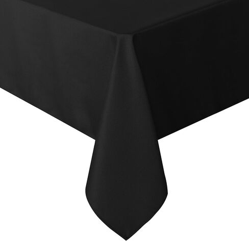 sancua White Tablecloths for 8 Foot Rectangle Tables, 6 Pack - Washable Polyester Fabric Table Cover for Wedding Wedding, Birthday Party, Banquet Reception, 60x120 Inch in Saudi Arabia