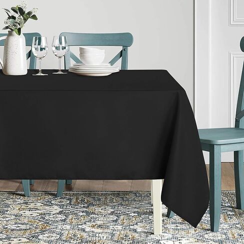 sancua White Tablecloths for 8 Foot Rectangle Tables, 6 Pack - Washable Polyester Fabric Table Cover for Wedding Wedding, Birthday Party, Banquet Reception, 60x120 Inch in Saudi Arabia