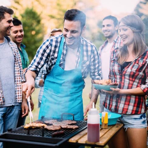 زجاجات ضغط كاتفورت للصلصات، عبوتين، زجاجات كاتشب، زجاجات بلاستيكية سعة 12 أونصة مع أغطية وقمع، زجاجات بهار للسوائل، موزع فني للفطائر للشواء in Saudi Arabia