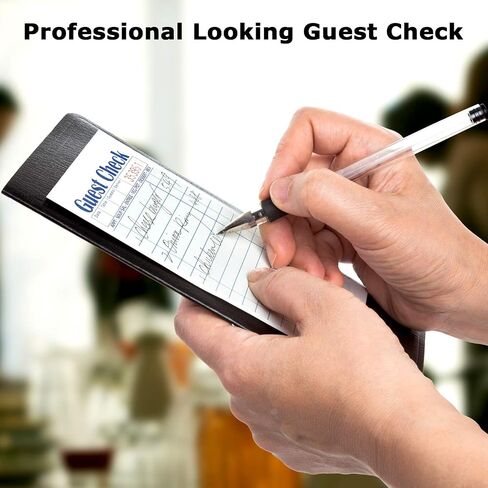 FMP Brands Guest Check Books for Servers, Server Note Pads Paper, Total 250 Sheets (5 Pads), Blue with Guest Receipt, Guest Check Pads, Restaurant Order Pads, Waitress Notepads in Kuwait