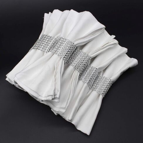 KPOSIYA Napkin Rings, Pack of 60 Rhinestone Napkin Rings Diamond Adornment for Place Settings, Wedding Receptions, Dinner or Holiday Parties, Family Gatherings (60, Gold) in Kuwait