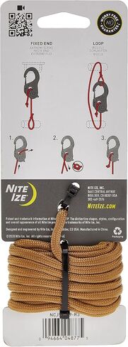 Nite Ize NCJ-01-4R3 CamJam Tie Down Rope Carabiner Clip، حبل مشدود 4 عبوات، 4 قطع in Kuwait
