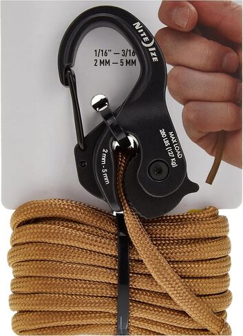 Nite Ize NCJ-01-4R3 CamJam Tie Down Rope Carabiner Clip، حبل مشدود 4 عبوات، 4 قطع in Kuwait
