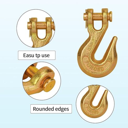 Towmavin 1/4 "Clevis Grab Hook (4 حزمة) دبوس Clevis تزوير سحب مقطورة شاحنة النقل هوك 3600 رطل حد تحميل العمل in Kuwait