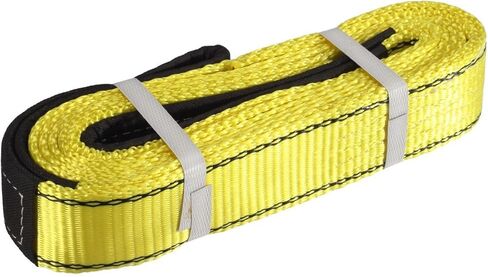 Partsam Premium 2 قطعة حزام سحب رافعة متين 3400Dtex - حبال شبكية شديدة التحمل - حبال بوليستر صناعية مسطحة للعين مقاومة للتآكل (10 أقدام × 2 بوصة) in Kuwait