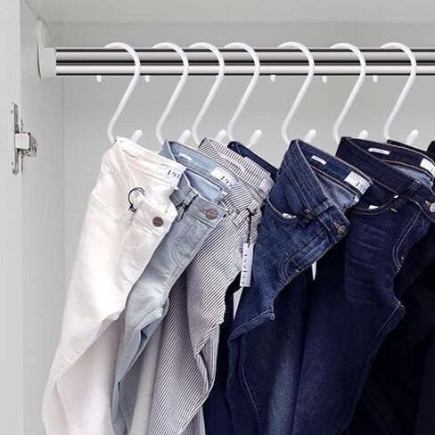 HiGift 6 Inch Large S Hooks for Hanging Heavy Duty, Non Slip Vinyl Coated S Hook for Closet, Steel Metal Black Rubber Coated S Hooks for Hanging Plant Jeans Pot Pan Clothes Purse Towel Bags- 4 Pack in Kuwait