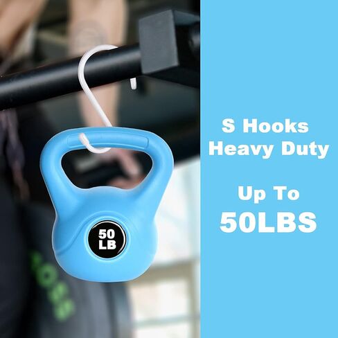 HiGift 6 Inch Large S Hooks for Hanging Heavy Duty, Non Slip Vinyl Coated S Hook for Closet, Steel Metal Black Rubber Coated S Hooks for Hanging Plant Jeans Pot Pan Clothes Purse Towel Bags- 4 Pack in Kuwait