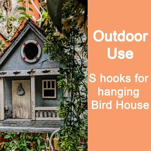 HiGift 6 Inch Large S Hooks for Hanging Heavy Duty, Non Slip Vinyl Coated S Hook for Closet, Steel Metal Black Rubber Coated S Hooks for Hanging Plant Jeans Pot Pan Clothes Purse Towel Bags- 4 Pack in Kuwait