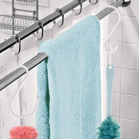 HiGift 6 Inch Large S Hooks for Hanging Heavy Duty, Non Slip Vinyl Coated S Hook for Closet, Steel Metal Black Rubber Coated S Hooks for Hanging Plant Jeans Pot Pan Clothes Purse Towel Bags- 4 Pack in Kuwait