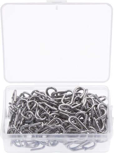 Waycreat Stainless Steel 1 Inch S Hooks Connectors S-shaped Hook, 80-pack in Saudi Arabia