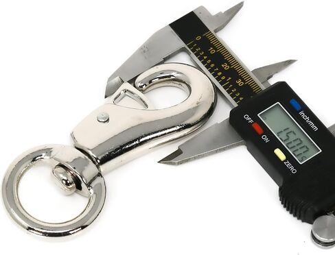 خطاف ربط دوار 4-1/8 انش (عبوة من قطعتين)، 70 باوند (70 باوند)، حد حمل العمل، خطاف سميك 1 انش مع طبقة خارجية مطلية بالنيكل، مثالي للاستخدام مع الحبال والسلاسل والأشرطة وسلاسل الحيوانات in Kuwait