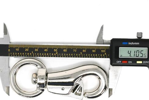 خطاف ربط دوار 4-1/8 انش (عبوة من قطعتين)، 70 باوند (70 باوند)، حد حمل العمل، خطاف سميك 1 انش مع طبقة خارجية مطلية بالنيكل، مثالي للاستخدام مع الحبال والسلاسل والأشرطة وسلاسل الحيوانات in Kuwait