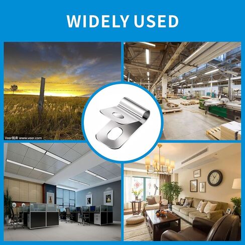Luxmool 100 قطعة من مشابك أسلاك السياج، مشابك سياج من الفولاذ المقاوم للصدأ مع 100 قطعة من براغي الفولاذ المقاوم للصدأ، مشابك أسلاك معدنية لسلك ملحوم بقياس 12-16 للخشب أو المعدن أو سياج الفينيل in Saudi Arabia
