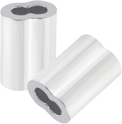 800pc Aluminum Crimping Loop Sleeve Ferrule Cable Ferrule Crimping Loop Sleeve Wire Rope Sleeves for 1/16" Diameter Wire Rope and Cable in Saudi Arabia