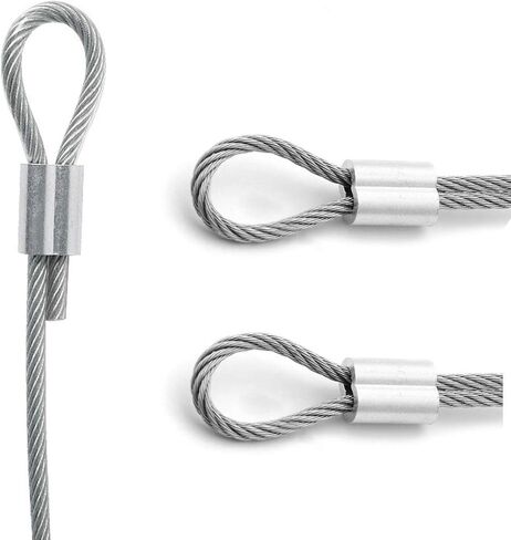 800pc Aluminum Crimping Loop Sleeve Ferrule Cable Ferrule Crimping Loop Sleeve Wire Rope Sleeves for 1/16" Diameter Wire Rope and Cable in Saudi Arabia