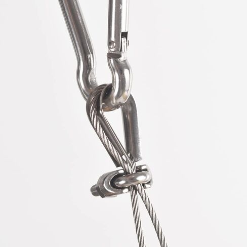 Cozihom M6 كشتبانات من الفولاذ المقاوم للصدأ لقطر 7/32 - 1/4 بوصة سلك حبل كابل Timble تزوير حزمة من 20 in Kuwait