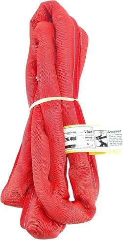 Chenango Supply USA Made VR5 X 6 'Red Slings 4'-30' أطوال في القائمة، غطاء مزدوج الطبقات حبال رفع بولي مستديرة لا نهاية لها، 13,200 رطل Vert، 10,560 رطل قلادة، 26,400 رطل سلة (بوليستر أمريكي) (6 قدم) in Kuwait